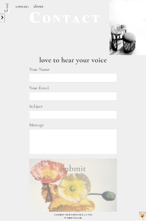 photo gallery site contact page